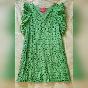 Lilly Pulitzer Astara green eyelet dress XS EUC